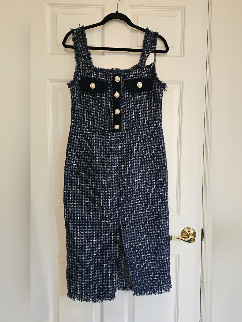 Navy Tweed Dress